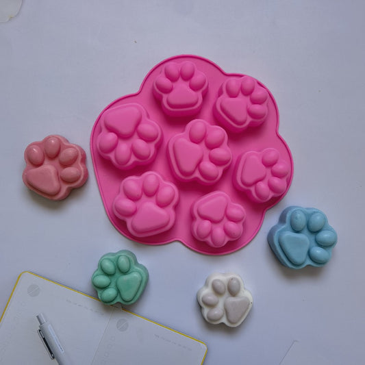 Silicone 7 cat claw chocolate DIY cake ice cube biscuit pastry handmade baking mold 230