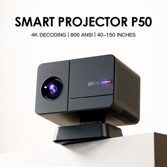 Black Hot Sale P50 800 ANSI 1080P HD Blu-ray Autofocus Home Living Room Projector
