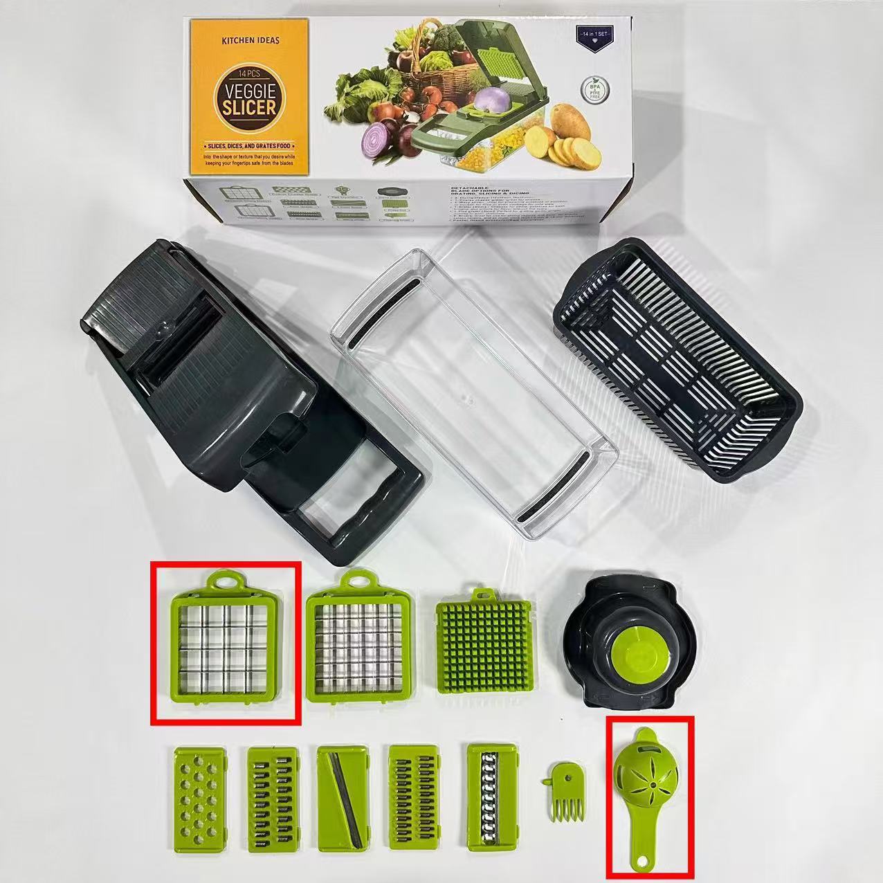 Multifunctional vegetable cutting tool household potato shredder dicer kitchen radish grater slicer