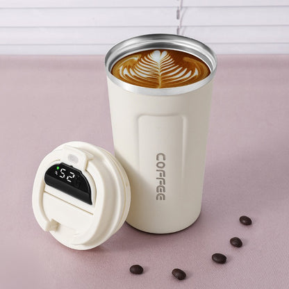 Stainless steel car vacuum coffee cup outdoor leisure simple thermos cup portable double-layer office tea cup wholesale