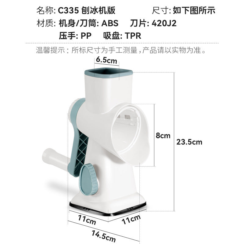 Multifunctional Hand Rock Cylinder Vegetable Cutter Home Kitchen Vegetable Grater Practical Kitchen Gadget Slicer