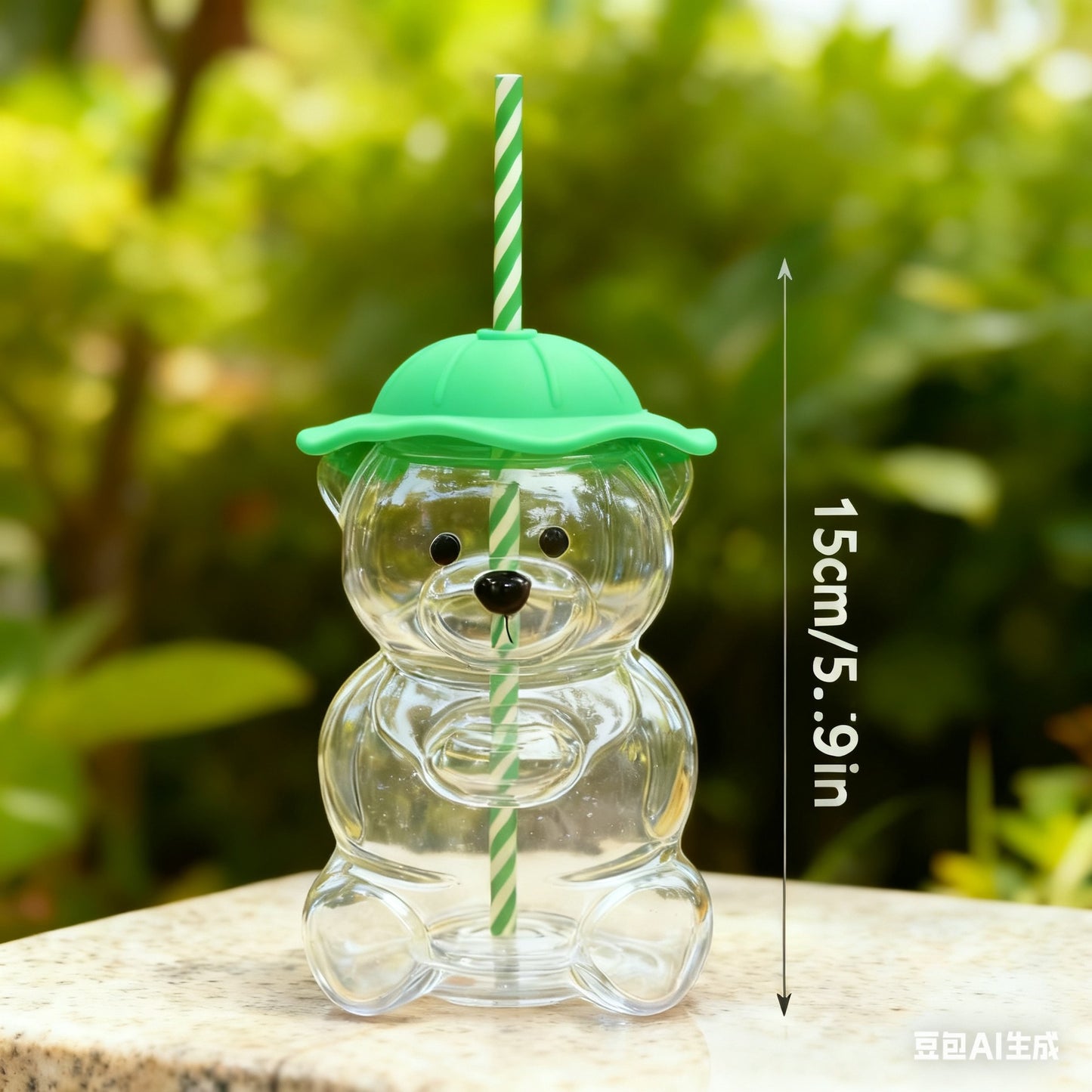 Glass Bear Cup Limited Edition, a popular cross-border e-commerce design cup featuring a bear-shaped barista design, is now available for cold drinks.