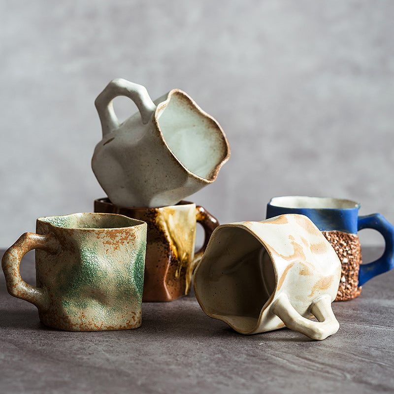 Ceramic coffee cup high-value retro internet celebrity high-end exquisite ins style mug water cup office cup gift