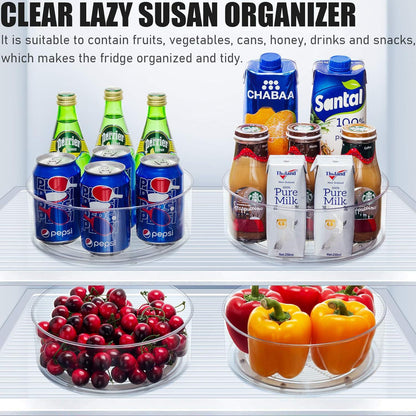 Cross-border transparent storage box plastic rotatable kitchen spice rack tray desktop skin care product storage turntable