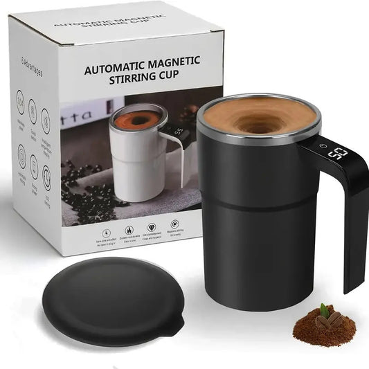 Cross-border intelligent temperature measuring magnetic automatic stirring cup electric portable coffee cup milkshake cup fitness protein shaker cup