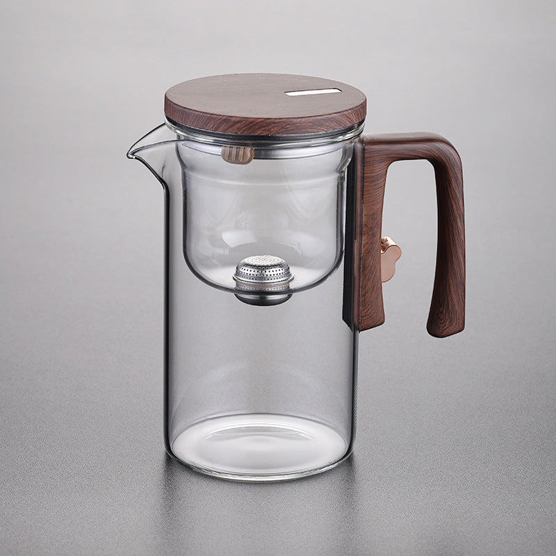 Elegant cup teapot tea water separation household tea brewing artifact magnetic suction tea brewer glass filter teapot tea set