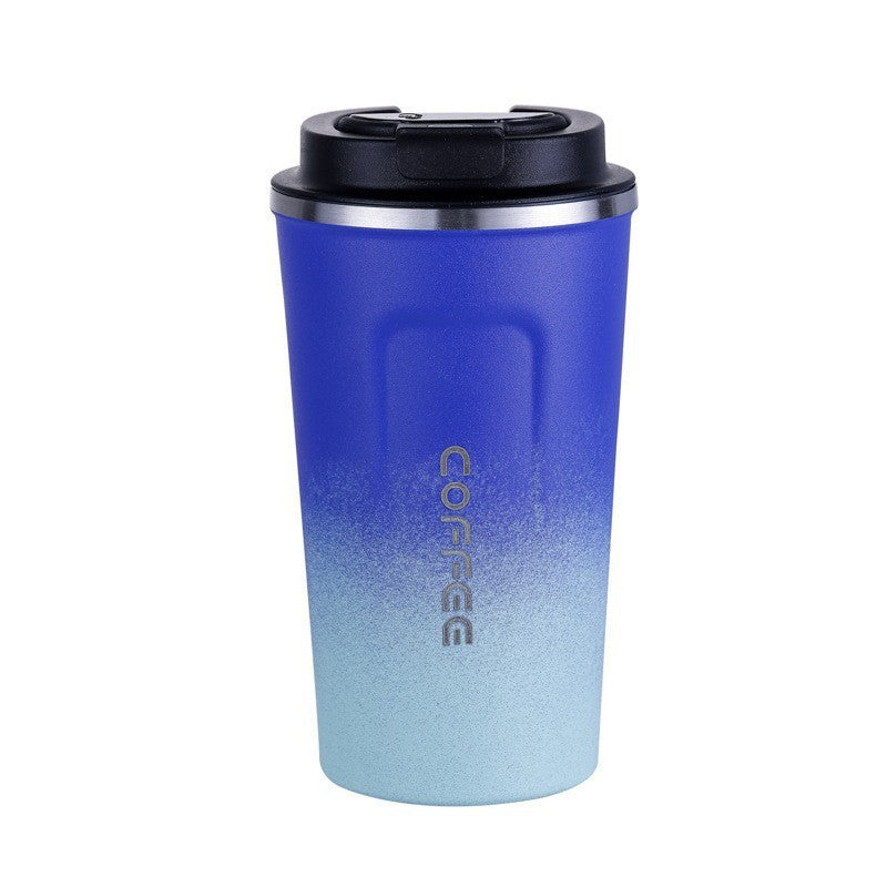 Simple style pure color 304 stainless steel thermos cup intelligent display temperature coffee cup car portable wholesale logo
