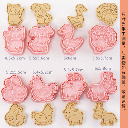 Capybara cartoon cookie cutter, household 3D pressing and cutting mold, fondant baking tool
