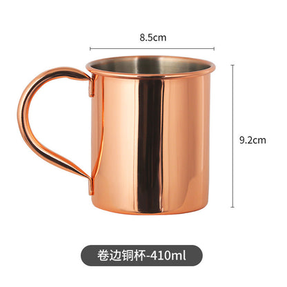 Cross-border hot selling Moscow cup mule cup 304 stainless steel copper-plated hammer point cup bare body cup wine glass cocktail cup
