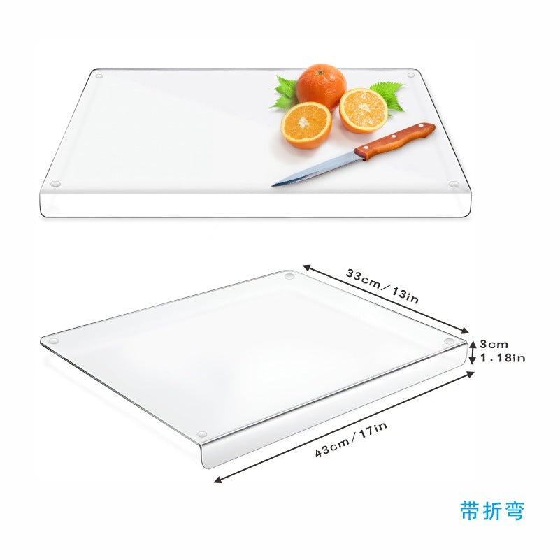 Cross-border acrylic cutting board kitchen countertop transparent fruit and vegetable cutting board cooked food cutting board plexiglass tray