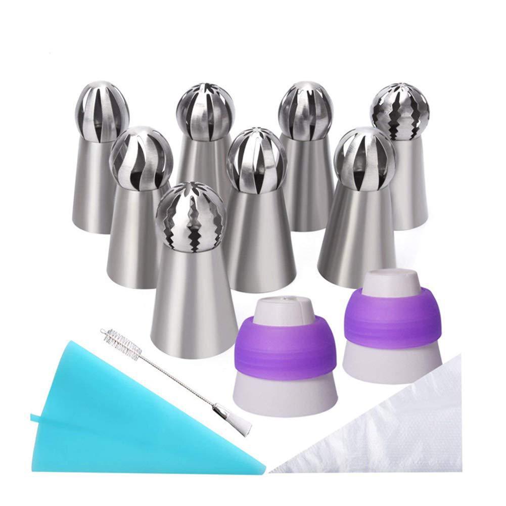 Manufacturer's spot 3-piece torch decoration nozzle one-piece molding cake decoration tool spherical decoration nozzle