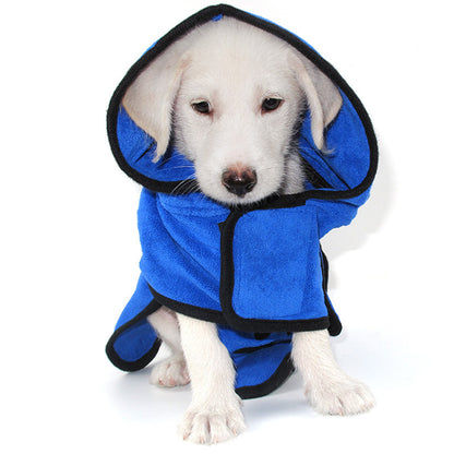 Dog bathrobes, pet store bath towels, cat-specific quick-drying wraps, super absorbent towels for bathing and showering.