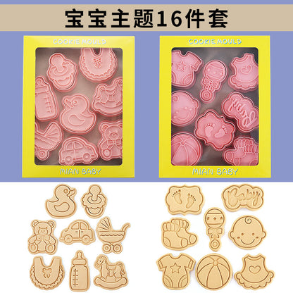 Capybara cartoon cookie cutter, household 3D pressing and cutting mold, fondant baking tool