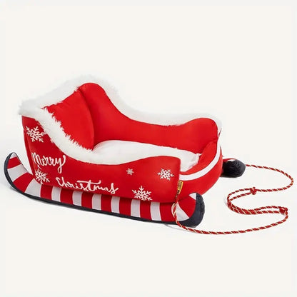 Christmas Limited Edition Sled Pet Bed, Winter Warm Dog Bed, Suitable for Dogs and Cats, Wholesale