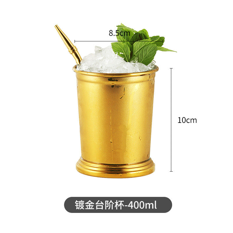 Cross-border hot selling Moscow cup mule cup 304 stainless steel copper-plated hammer point cup bare body cup wine glass cocktail cup