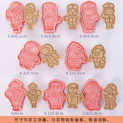 Capybara cartoon cookie cutter, household 3D pressing and cutting mold, fondant baking tool