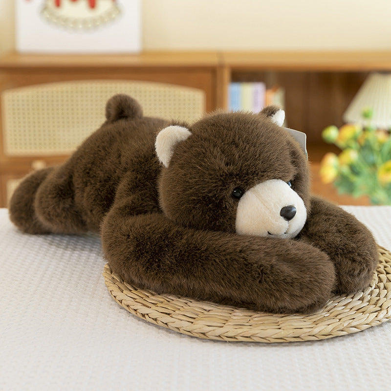 Adorable plush toy for pet comfort, cute lying-down doll, bed hug, birthday gift